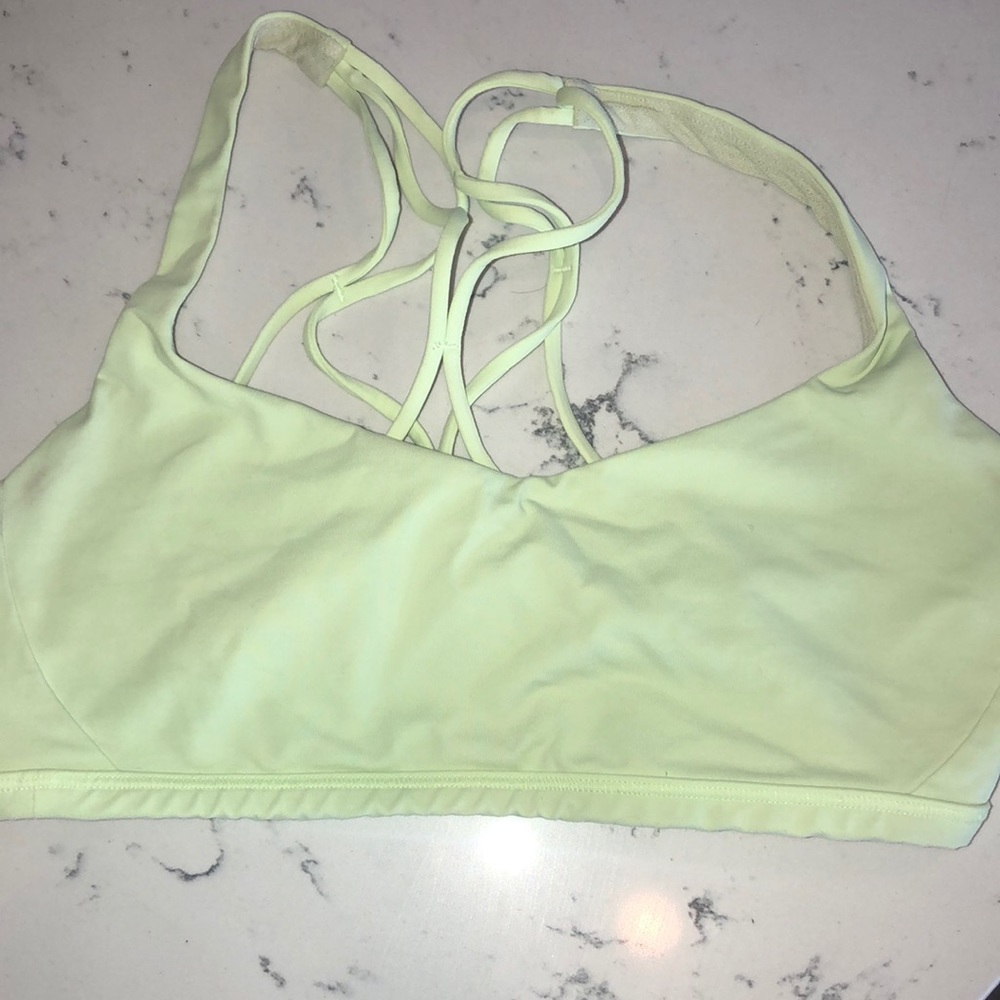 Size 6 yellow lululemon sports bra